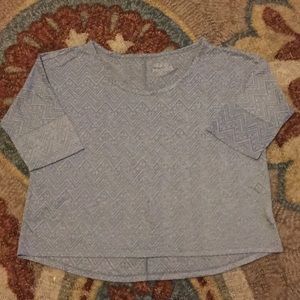 Grey crop with tribal print design